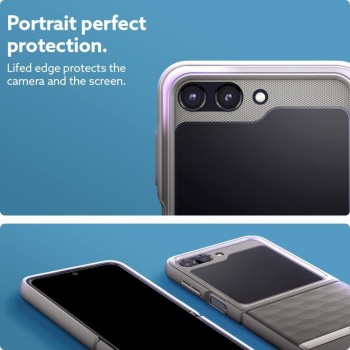 Калъф Spigen Caseology Parallax за Samsung Galaxy Z Flip 5, Ash Grey