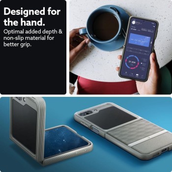 Калъф Spigen Caseology Parallax за Samsung Galaxy Z Flip 5, Ash Grey