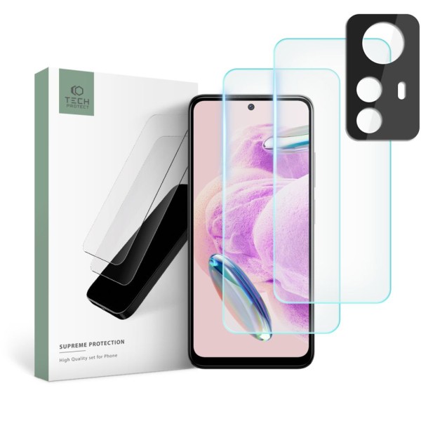 Стъклен Протектор Tech-Protect Supreme Set за Xiaomi Redmi Note 12S, Clear