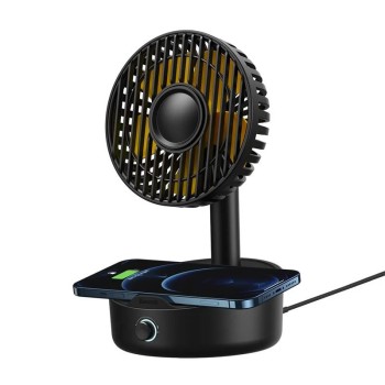 Вентилатор Wireless зарядно Baseus Shaking desk fan Wireless Charger