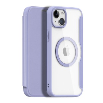 Калъф Dux Ducis Skin X Pro Magnetic Flip MagSafe за iPhone 15, Purple