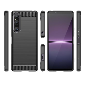 Калъф fixGuard FlexCarbon за Sony Xperia 1 V, Black