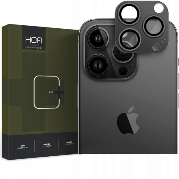 Стъклен Протектор за Камера Hofi FullCam Pro+ за iPhone 15 Pro / 15 Pro Max, Black