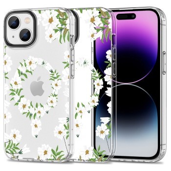Калъф Tech-Protect MaGood Magsafe За iPhone 15, White Daisy