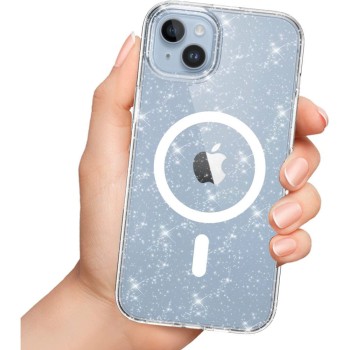 Калъф Tech-Protect FlexAir Hybrid MagSafe За iPhone 15 Pro Max, Glitter Clear