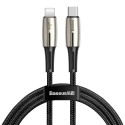 Кабел Baseus Water Drop USB Type C  / Lightning 18W 1.3М, Черен