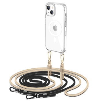 Калъф TECH-PROTECT flexAir Chain Magsafe за iPhone 15 Plus, Black beige