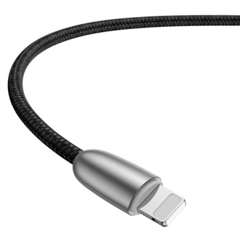 Кабел Baseus Torch USB / Lightning 2.4A 1M LED , Черен