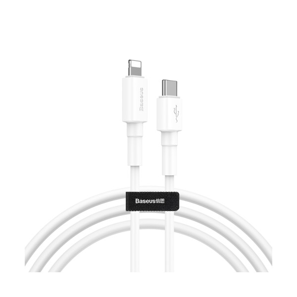 Кабел Baseus durable USB Type C/ Lightning 18W QC3.0 1M, Бял