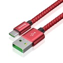 Кабел Baseus durable USB / USB cable Type C QC3.0 5A 1M, Червен