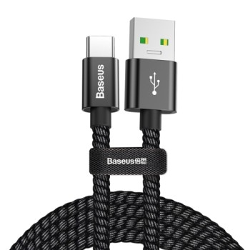 Кабел Baseus durable USB / USB cable Type C QC3.0 5A 1M, Черен