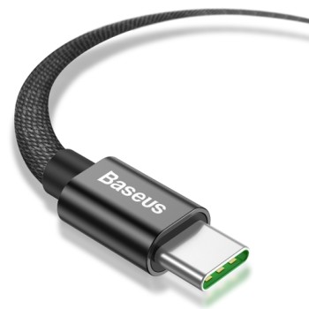 Кабел Baseus durable USB / USB cable Type C QC3.0 5A 1M, Черен