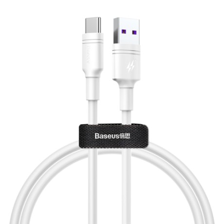 Кабел Baseus durable  USB / USB cable Type C QC3.0 5A 1M, Бял