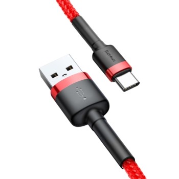 Кабел Кабел Baseus Cafule USB / USB-C QC3.0 2A 3M, Червен