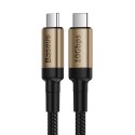 Кабел Baseus Cafule USB-C/USB-C  60W 20V/3A 1M, Златен