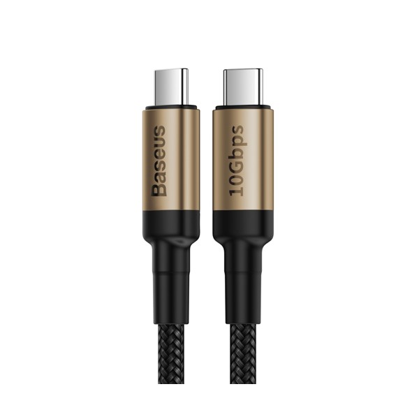 Кабел Baseus Cafule USB-C/USB-C  60W 20V/3A 1M, Златен