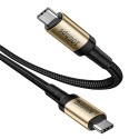 Кабел Baseus Cafule USB-C/USB-C  60W 20V/3A 1M, Златен