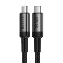 Кабел Baseus Cafule USB-C/USB-C  60W 20V/3A 1M, Сив