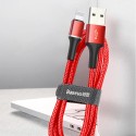 Кабел  Baseus Halo Data USB/Lightning  LED 1.5A 2M, Червен