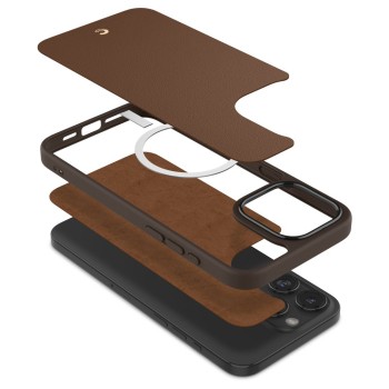 Калъф Spigen Cyrill Kajuk Mag Magsafe за iPhone 15 Pro Max, Saddle Brown