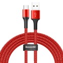 Кабел Baseus Halo Data USB/micro USB LED 2A 2M, Червен