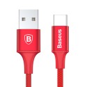 Кабел Baseus Rapid USB Type C, LED,2A 2m, Червен