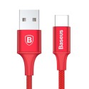 Кабел Baseus Rapid USB Type C, LED,2A 1m, Червен