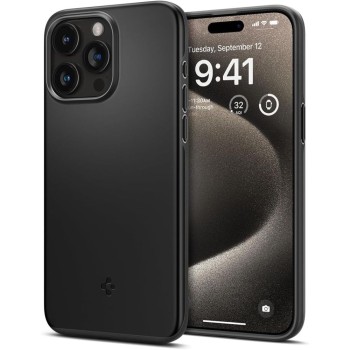 Калъф Spigen Thin Fit за iPhone 15 Pro, Black