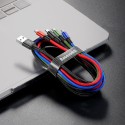 Кабел Baseus 2x Lightning/ Type-C/ microUSB 1.2М, Черен