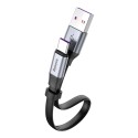 Кабел Baseus Simple HW Quick Charge USB/Type-C 5A 40W 23cm , Сив