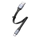 Кабел Baseus Simple HW Quick Charge USB/Type-C 5A 40W 23cm , Сив