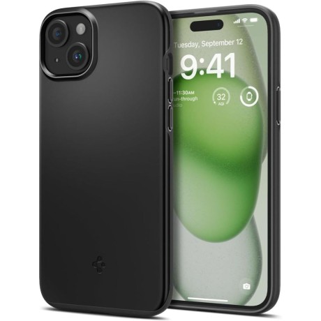 Калъф Spigen Thin Fit за iPhone 15, Black