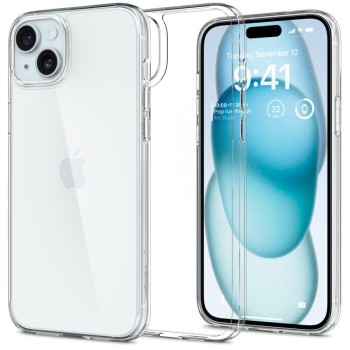Калъф Spigen Air Skin Hybrid за iPhone 15, Crystal Clear