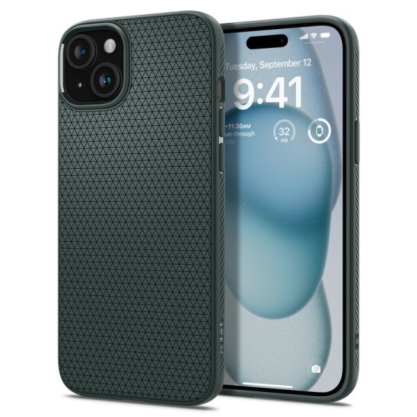 Калъф Spigen Liquia Air за iPhone 15, Аbyss Green