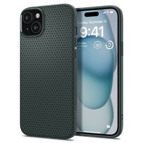 Калъф Spigen Liquia Air за iPhone 15, Аbyss Green