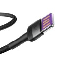 Кабел Baseus Cafule HW Quick Charging Data USB Double-sided/ Type-C 40W 1M, Черен