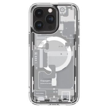 Калъф Spigen Ultra Hybrid Mag Magsafe за iPhone 15 Pro Max, Zero One Edition White