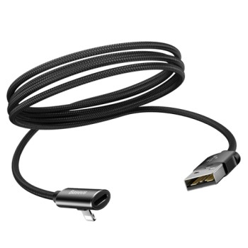 Кабел Baseus Rhythm Bent USB / Lightning + Audio адаптер  2.4A 0.5m, Черен