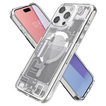 Калъф Spigen Ultra Hybrid Mag Magsafe за iPhone 15 Pro Max, Zero One Edition White