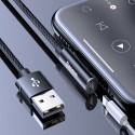 Кабел Baseus Rhythm Bent USB / Lightning + Audio адаптер  2.4A 0.5m, Черен