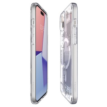 Калъф Spigen Ultra Hybrid Mag Magsafe за iPhone 15 Plus, Zero One Edition White