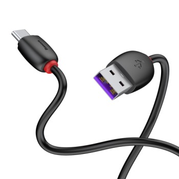 Кабел Baseus Purple Ring HW USB/Type-C 40W 1M, Черен