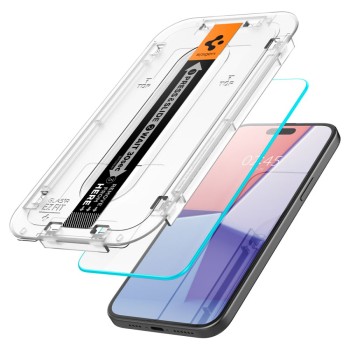 Стъклен Протектор Spigen Glas.TR ”Ez Fit” 2-Pack за iPhone 15 Pro, Clear