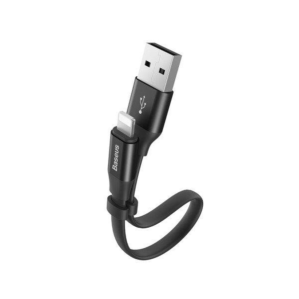 Кабел Baseus Nimble Flat USB / Lightning 2A 0,23M, Черен