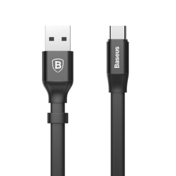 Кабел Baseus Nimble Flat USB / USB C 2A 0,23M, Черен