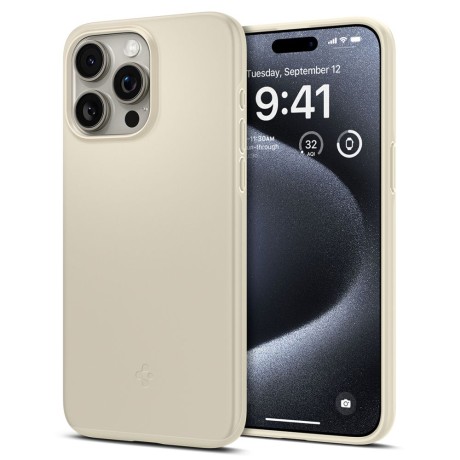 Калъф Spigen Thin Fit за iPhone 15 Pro, Mute Beige