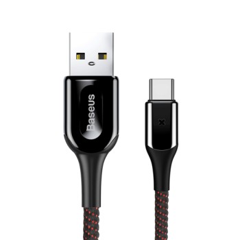 Кабел Baseus X-Type USB / USB-C 3A 1M QC 3.0, Черен