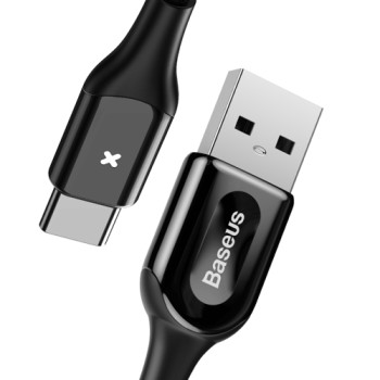 Кабел Baseus X-Type USB / USB-C 3A 1M QC 3.0, Черен