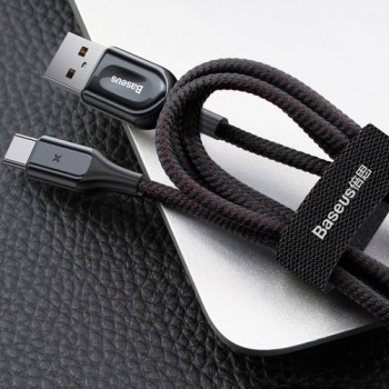 Кабел Baseus X-Type USB / USB-C 3A 1M QC 3.0, Червен