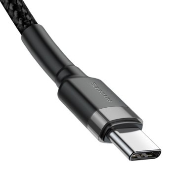 Кабел Baseus Cafule USB-C/ USB-C 60W 20V 3A QC3.0 1M, Сив